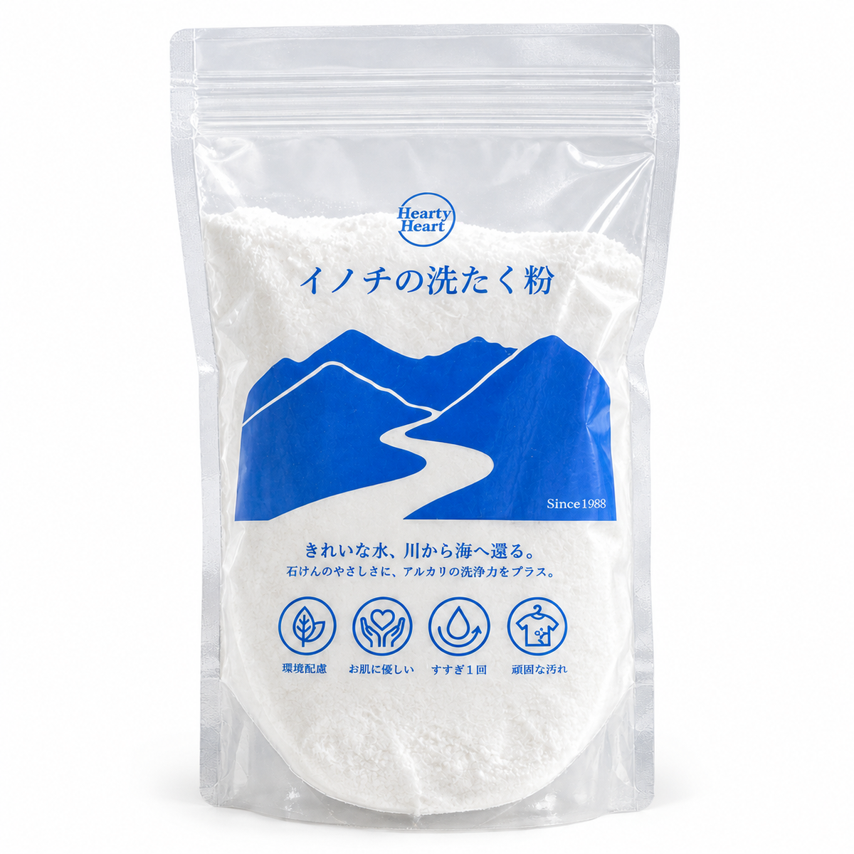 ハーティハート 植物系自然派エコロジー洗剤 イノチの洗たく粉 900g